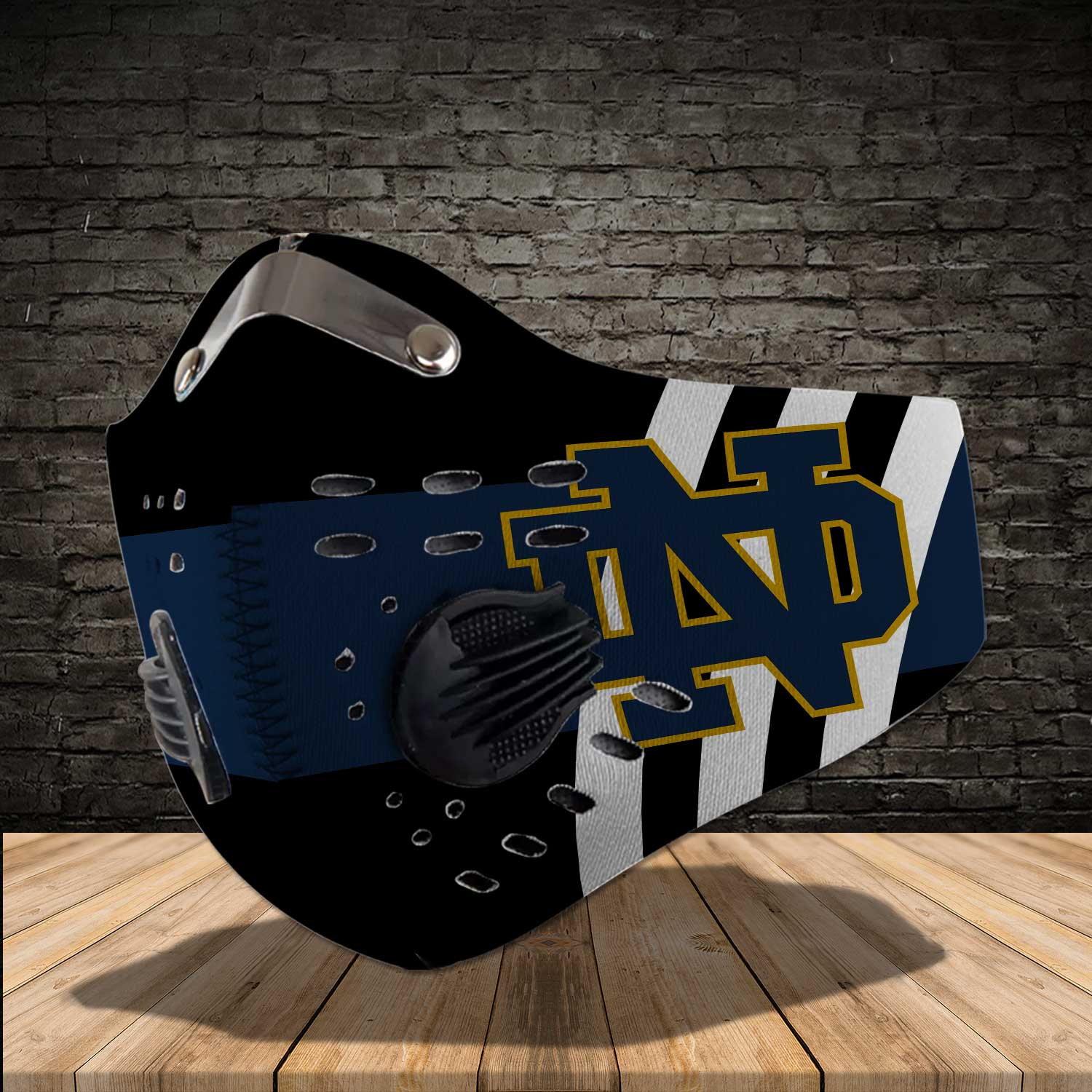 Notre dame fighting irish football carbon filter face mask