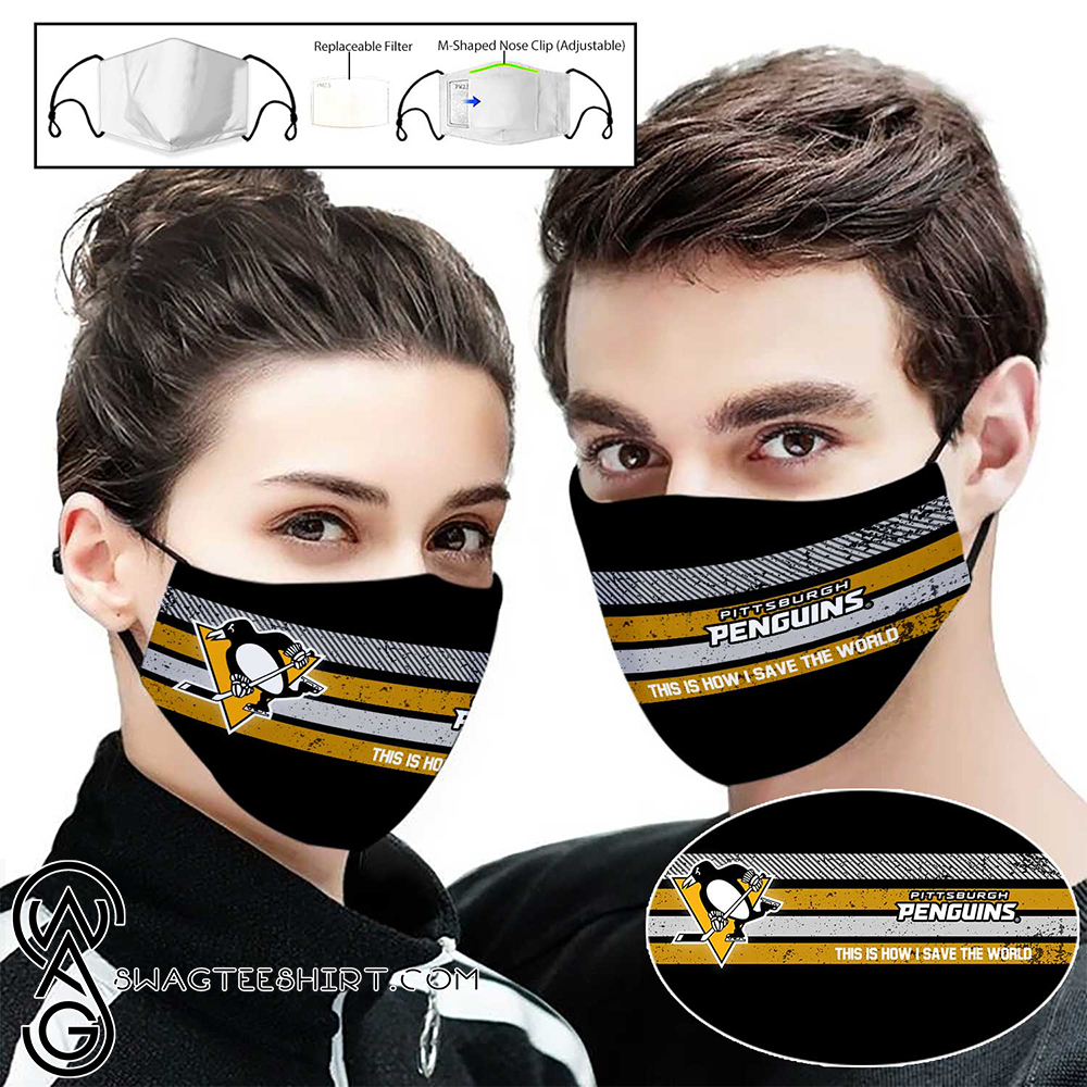 Pittsburgh penguins this is how i save the world face mask