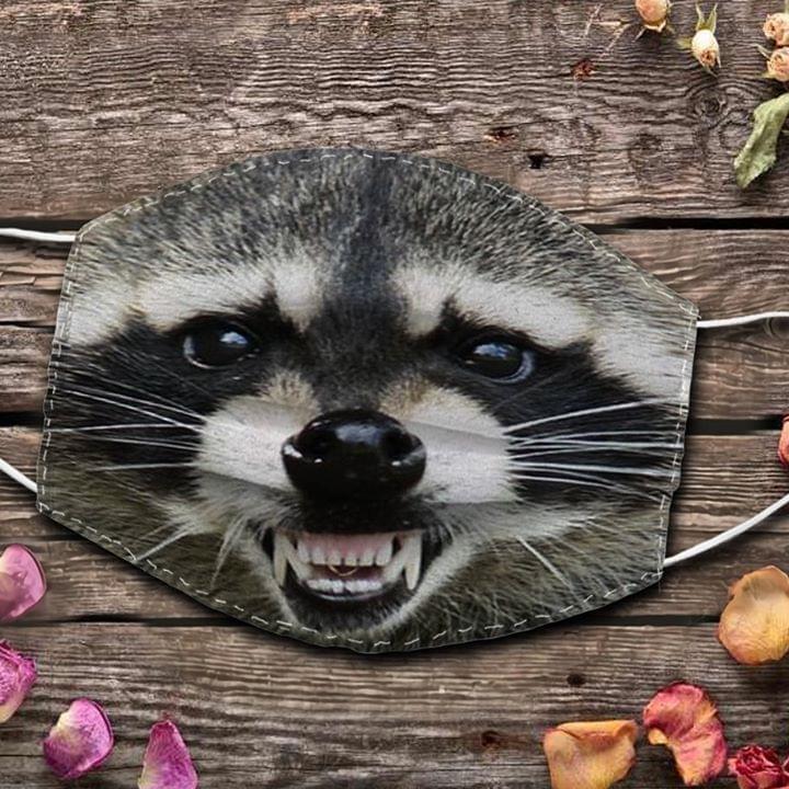 Raccoon Smile face mask