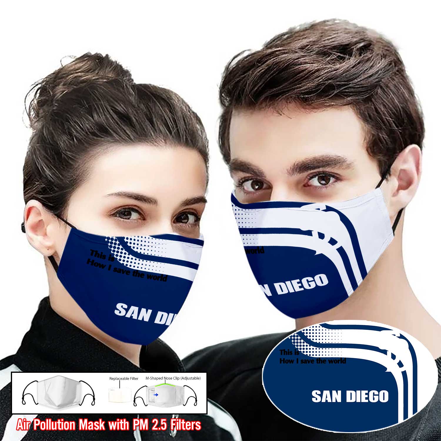 San diego padres this is how i save the world face mask