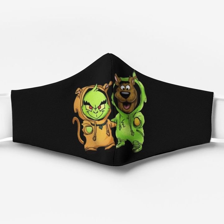 Scooby-doo and grinch friends christmas face mask