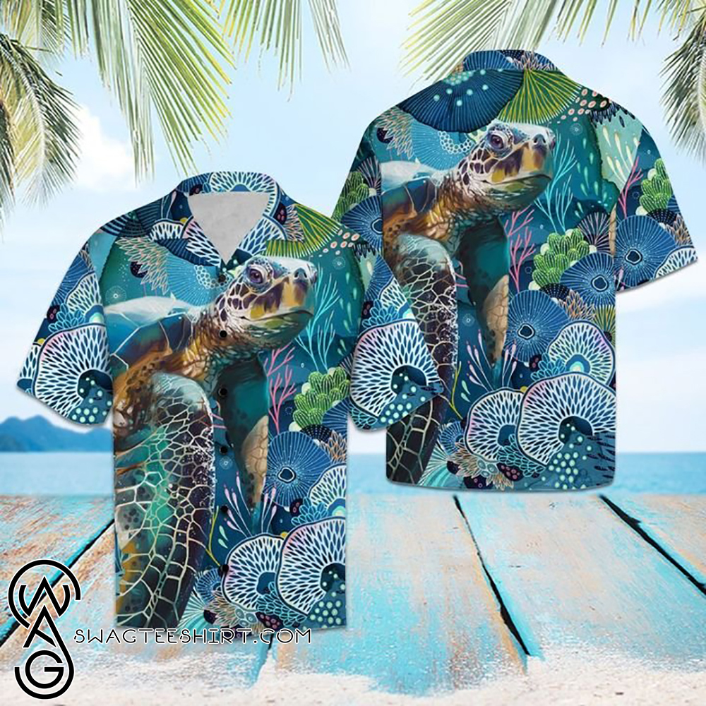 Sea turtle hawaiian shirt – Maria
