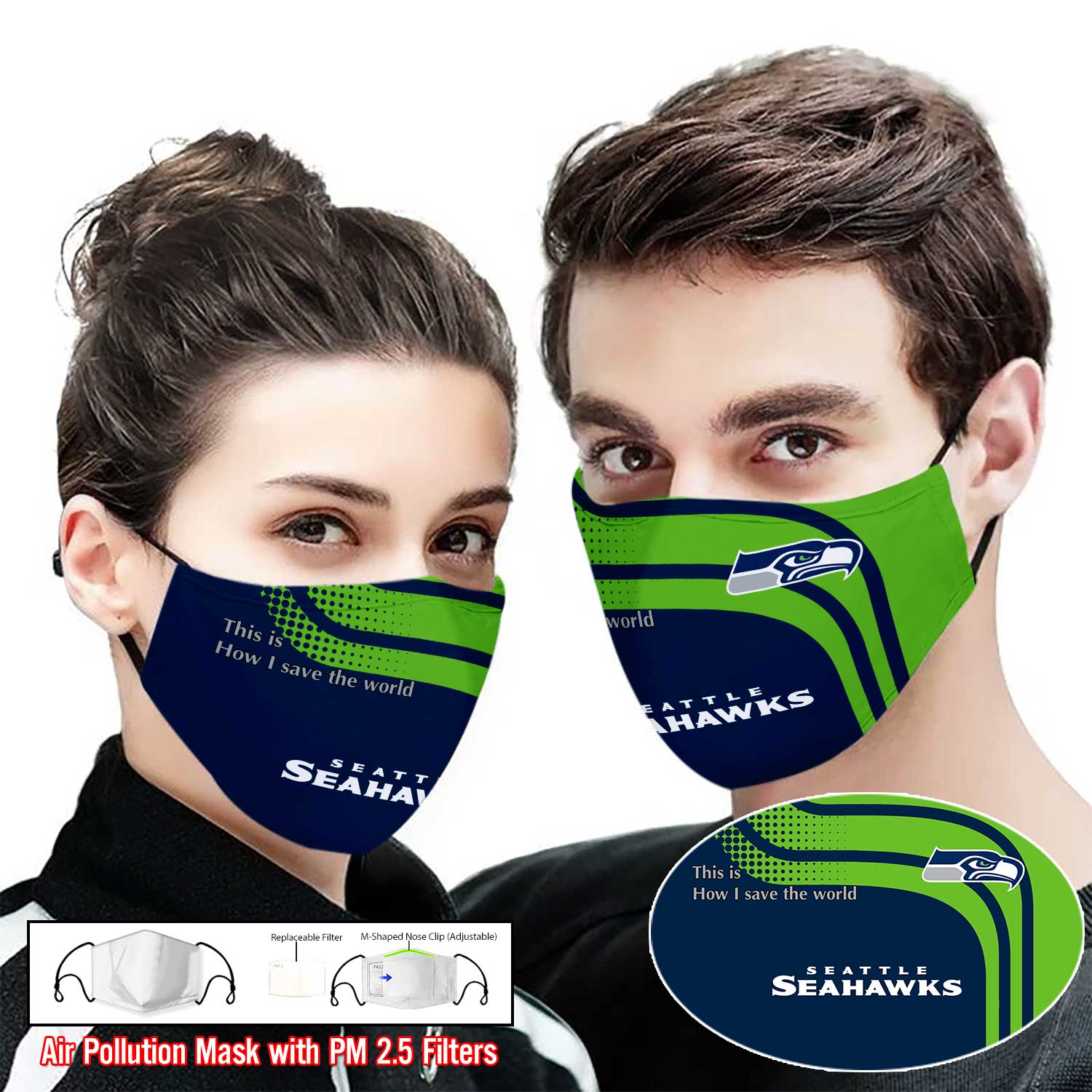 Seattle seahawks this is how i save the world full printing face mask – maria