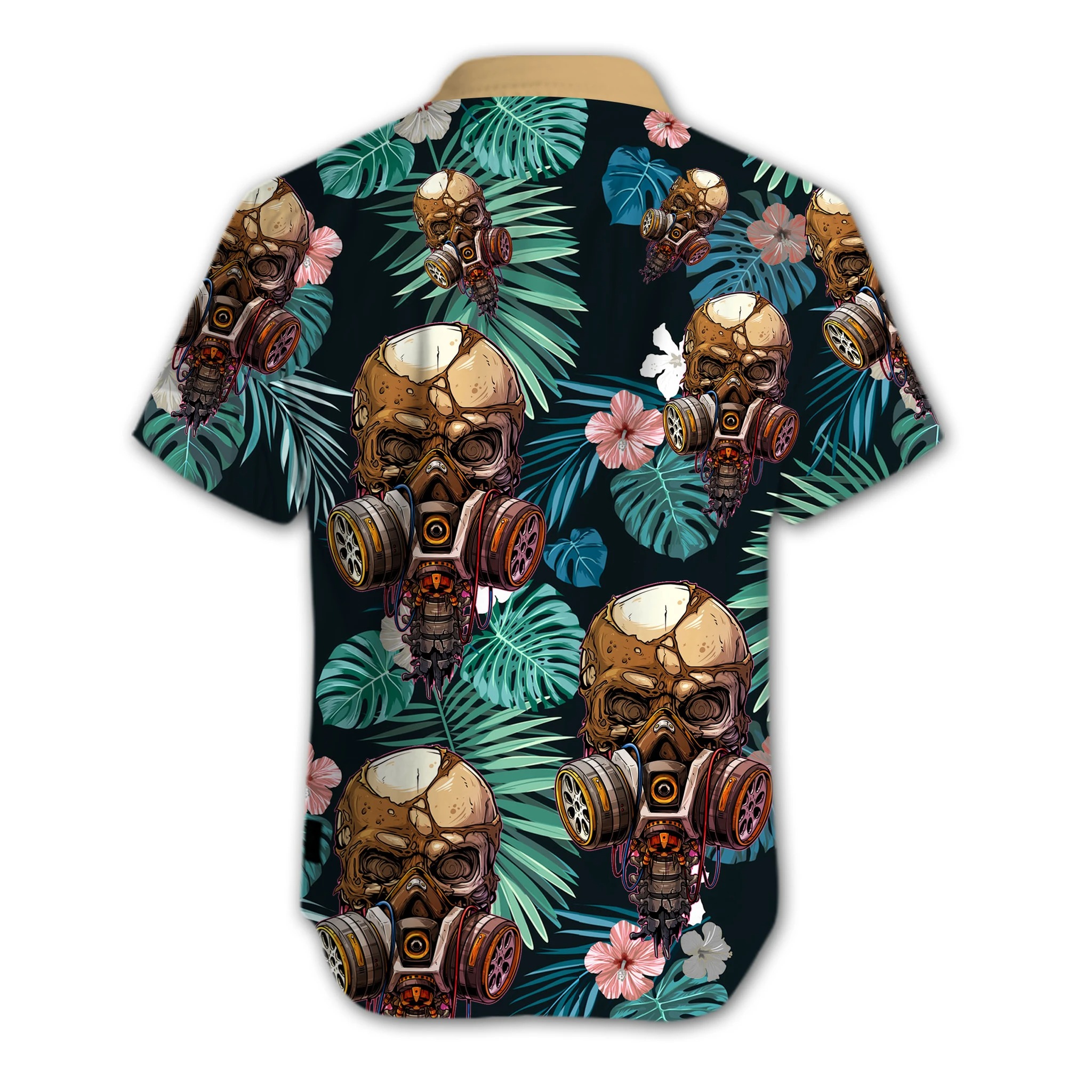 Skull flower hawaiian shirt 3