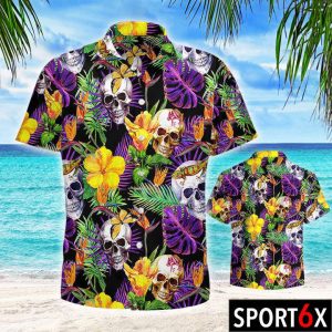 Skull tropical hawaiian shirt 3