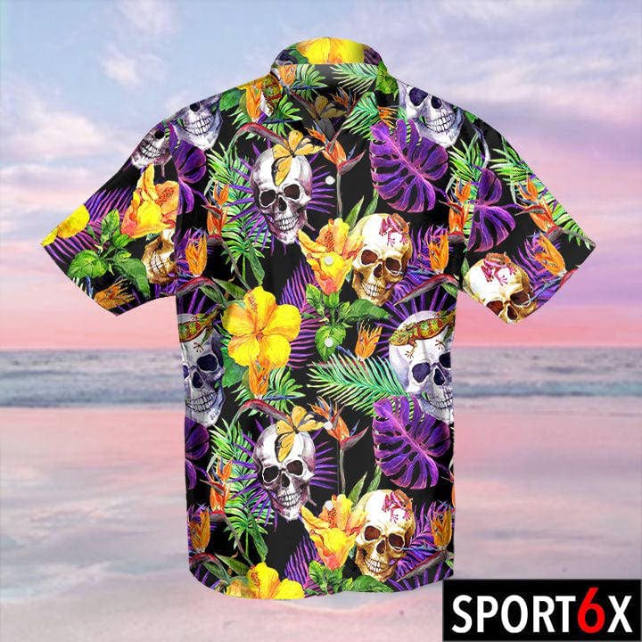 Skull tropical hawaiian shirt