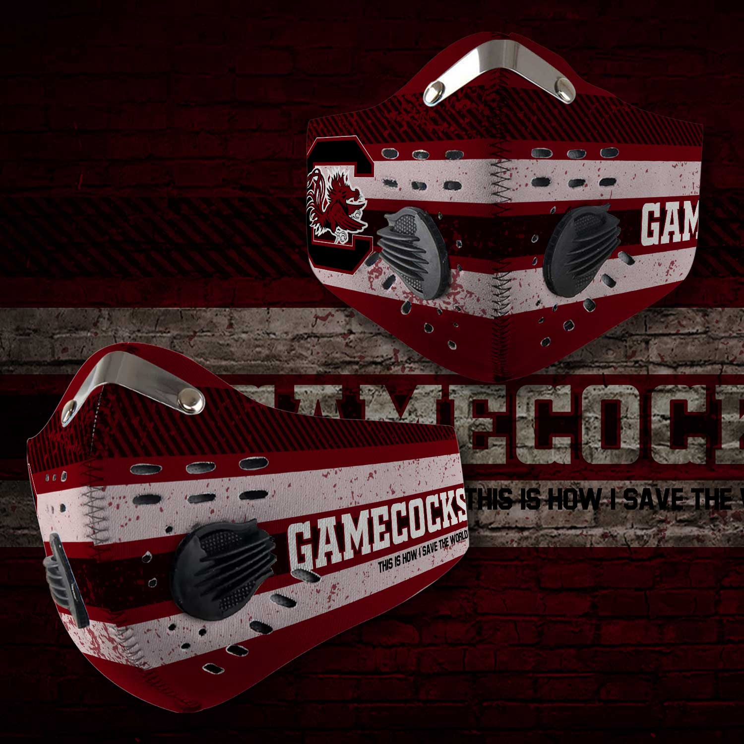 South carolina gamecocks this is how i save the world face mask
