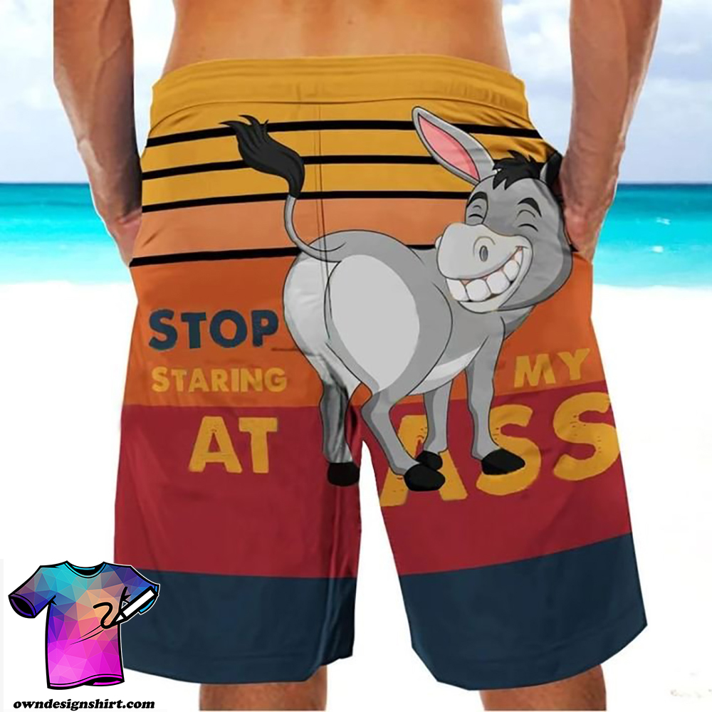 Stop staring at my ass donkey hawaiian shorts
