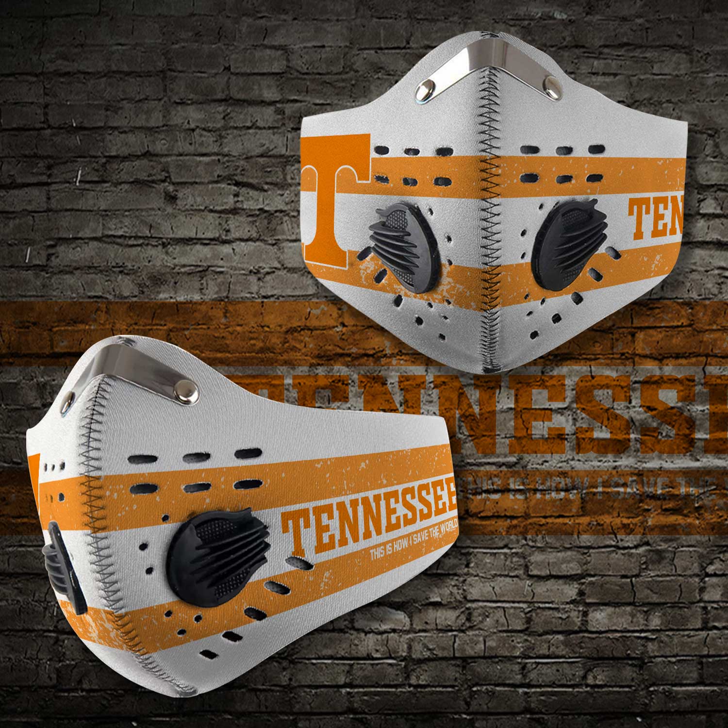 Tennessee volunteers this is how i save the world face mask