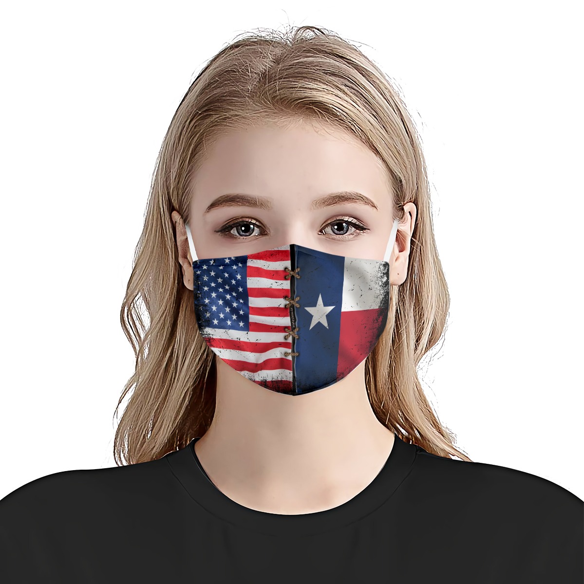 Texas American flag face mask