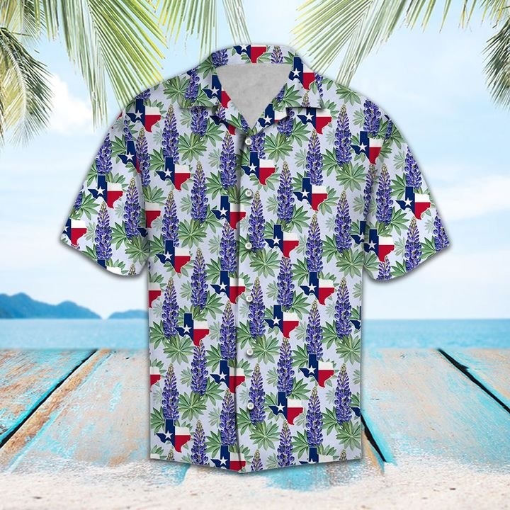 Texas bluebonnet hawaii shirt