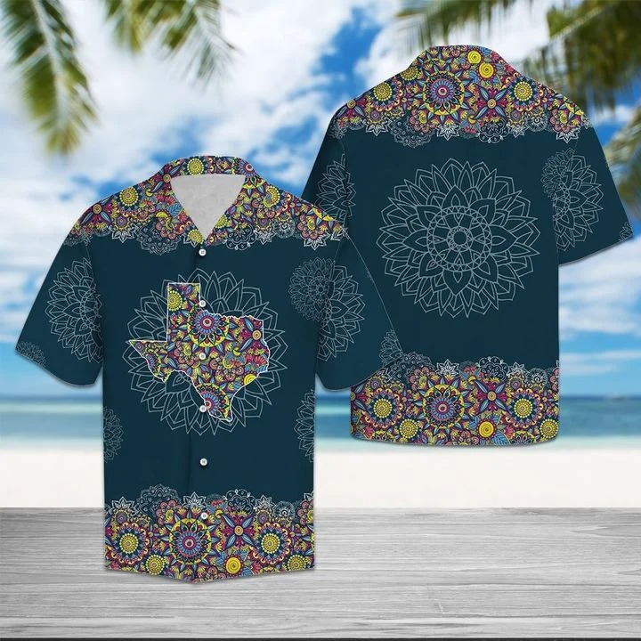 Texas mandala hawaiian shirt