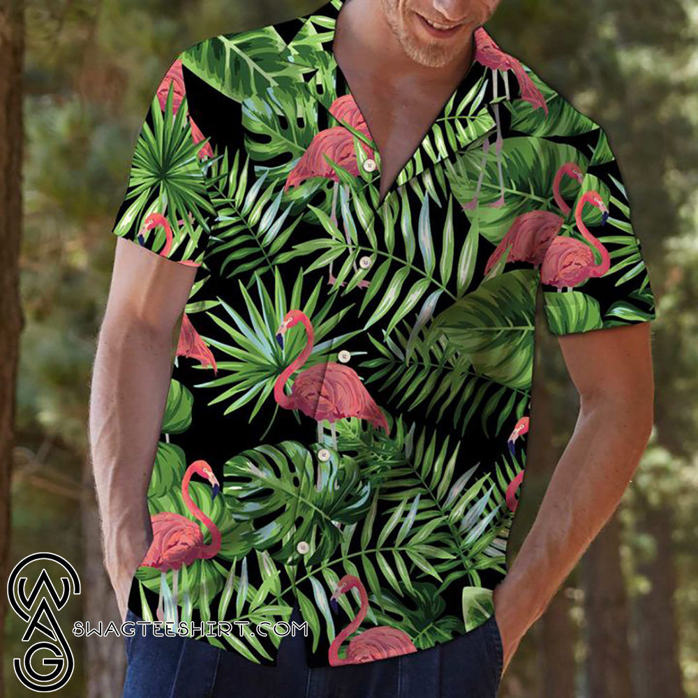 Tropical hawaii flamingo hawaiian shirt