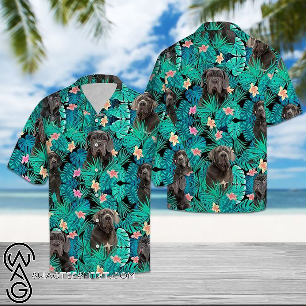 Tropical neapolitan mastiff hawaiian shirt