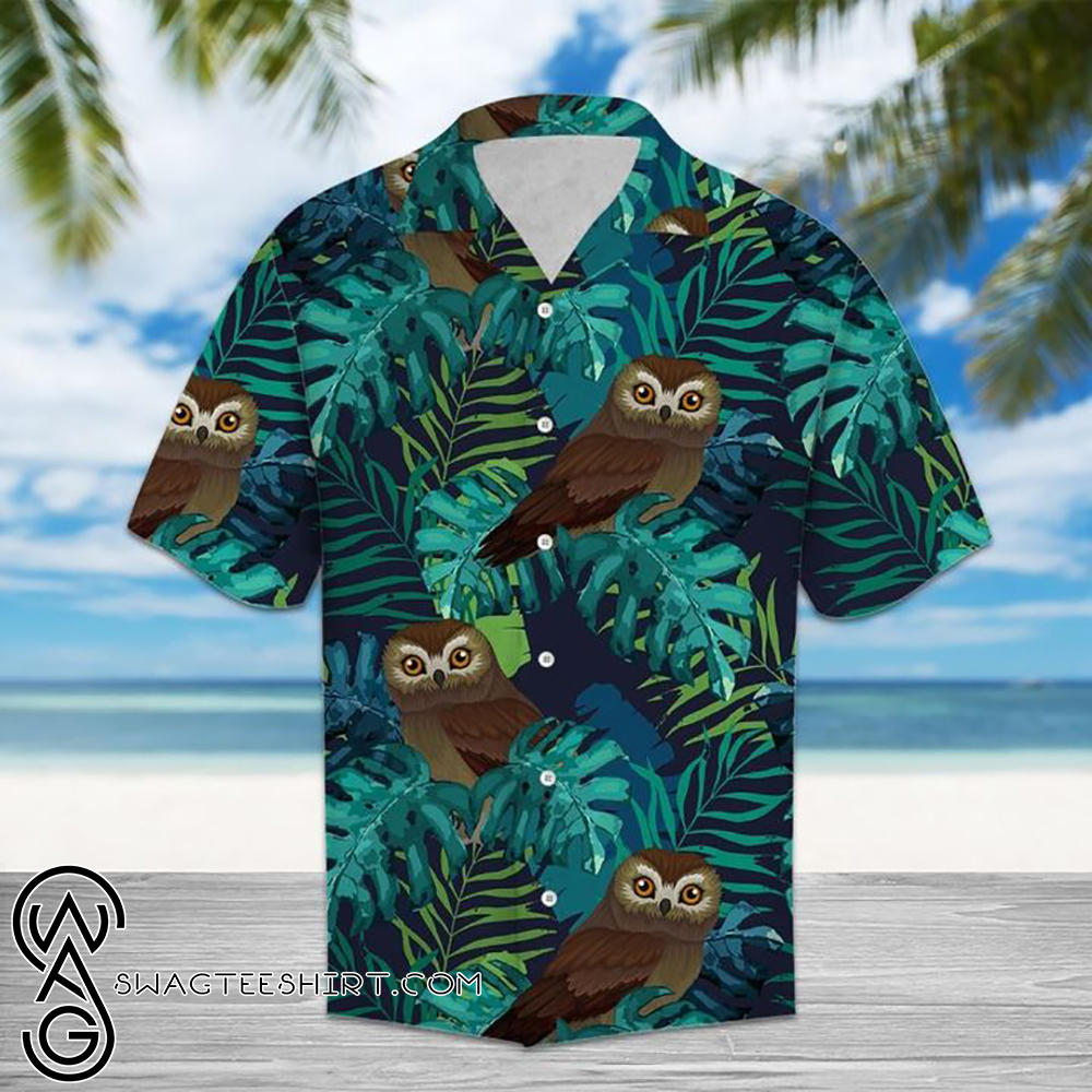 Tropical owl hawaiian shirt