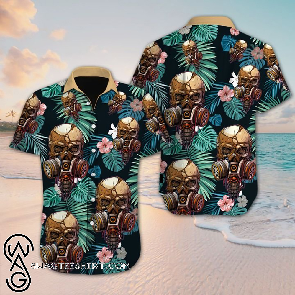 Tropical skull floral hawaiian shirt – Maria