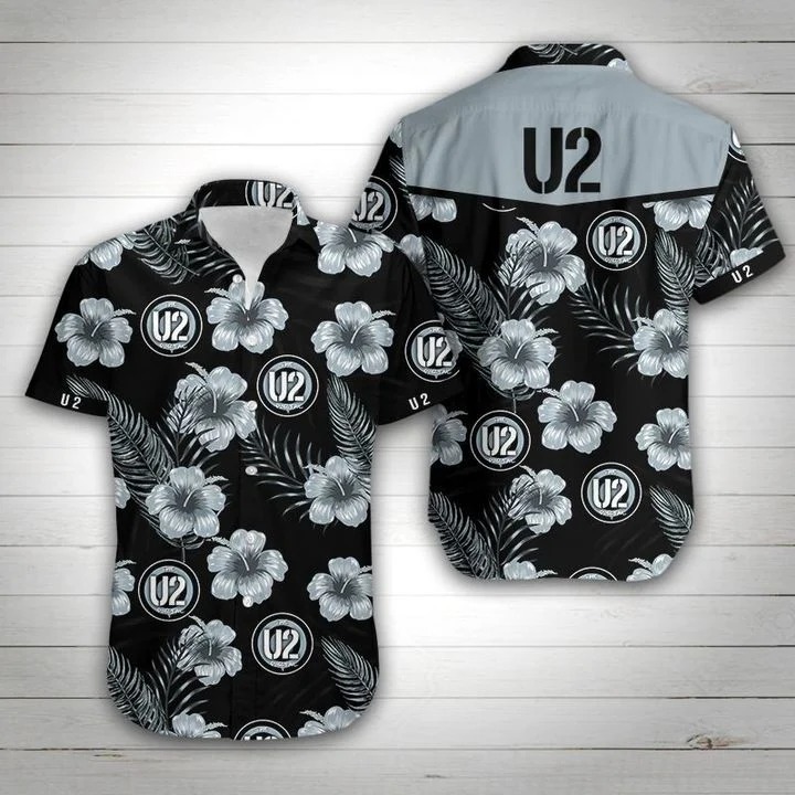 U2 band flower hawaiian shirt