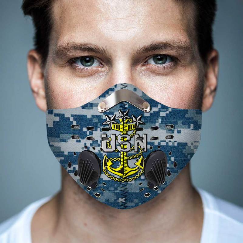US navy chief camo filter activated carbon face mask