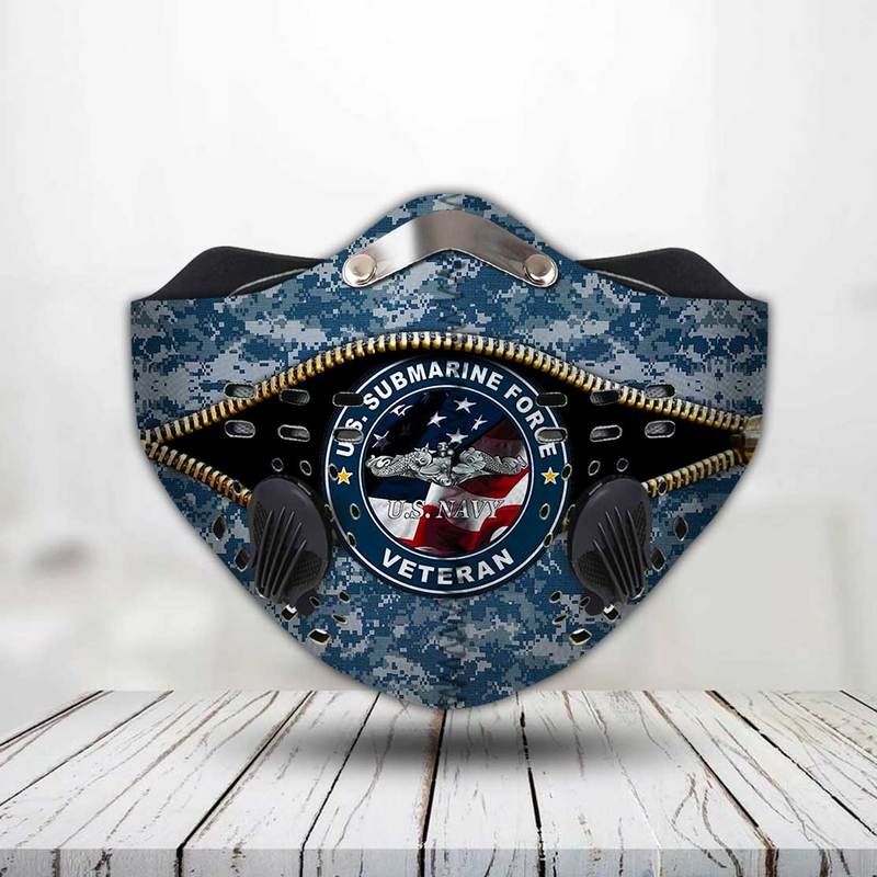 United states navy submarines force veteran face mask