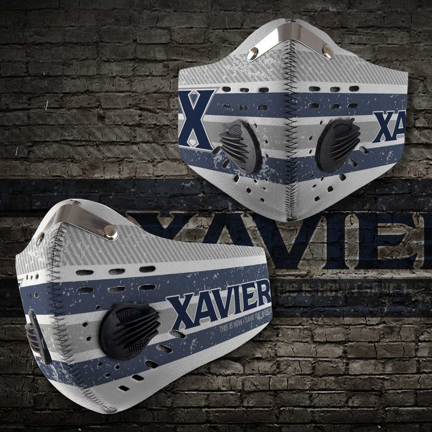 Xavier musketeers this is how i save the world carbon filter face mask
