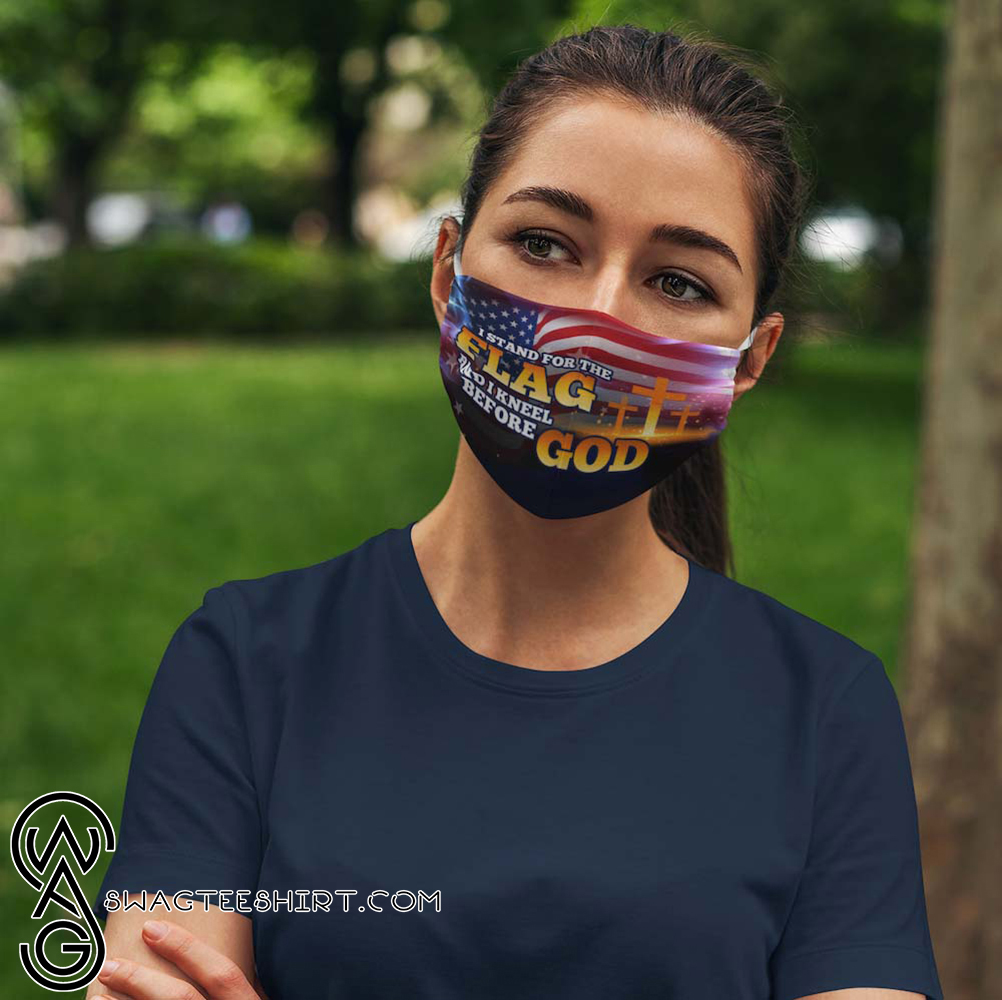 [special edition] American flag i stand for the flag and i kneel before God face mask – maria