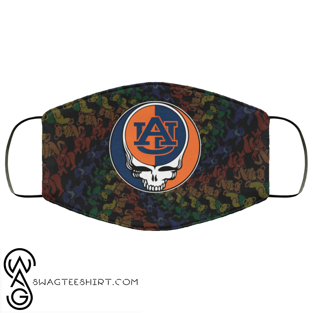 [special edition] Auburn tigers grateful dead full over printed face mask – maria