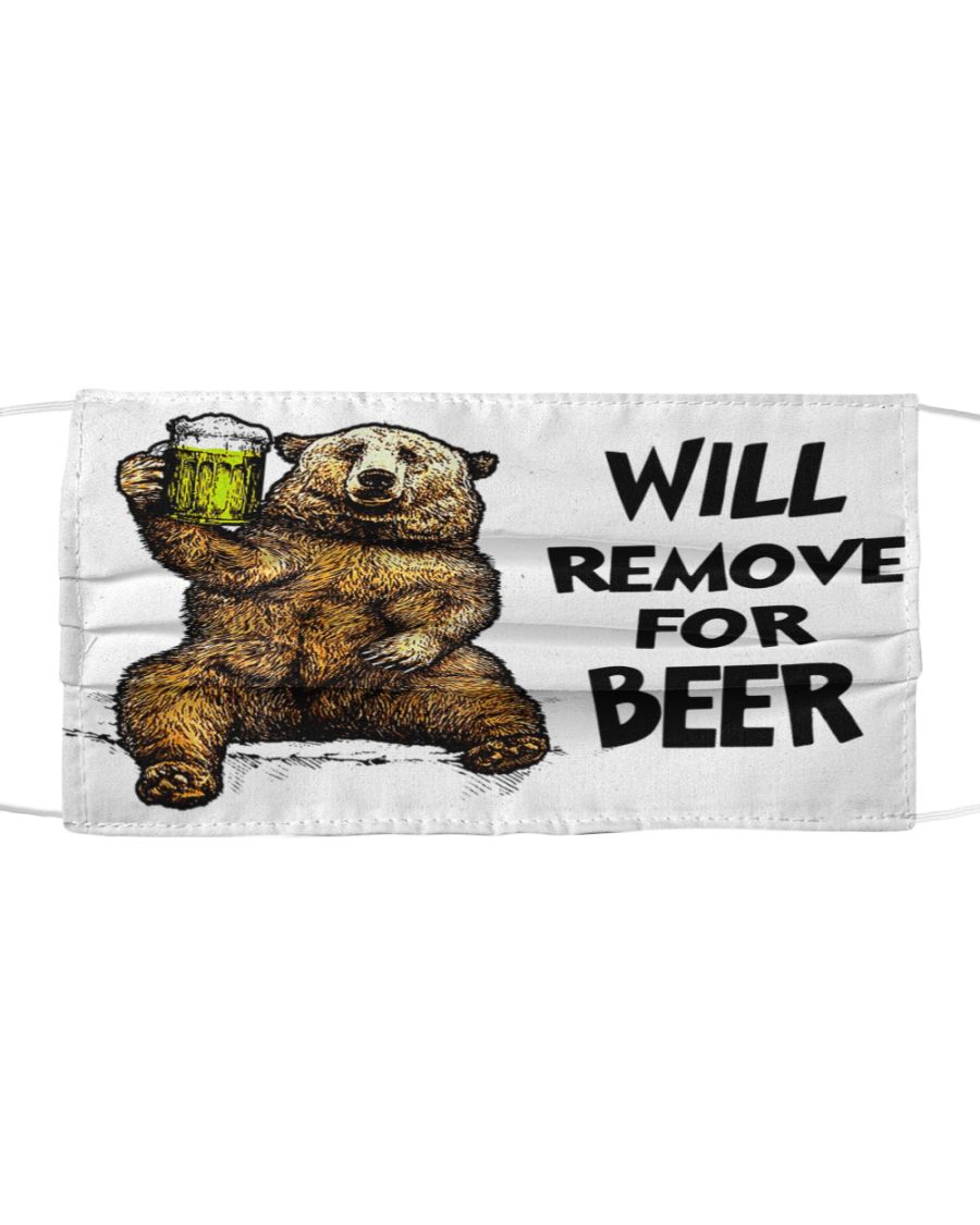 Bear Will Remove For Beer face Mask