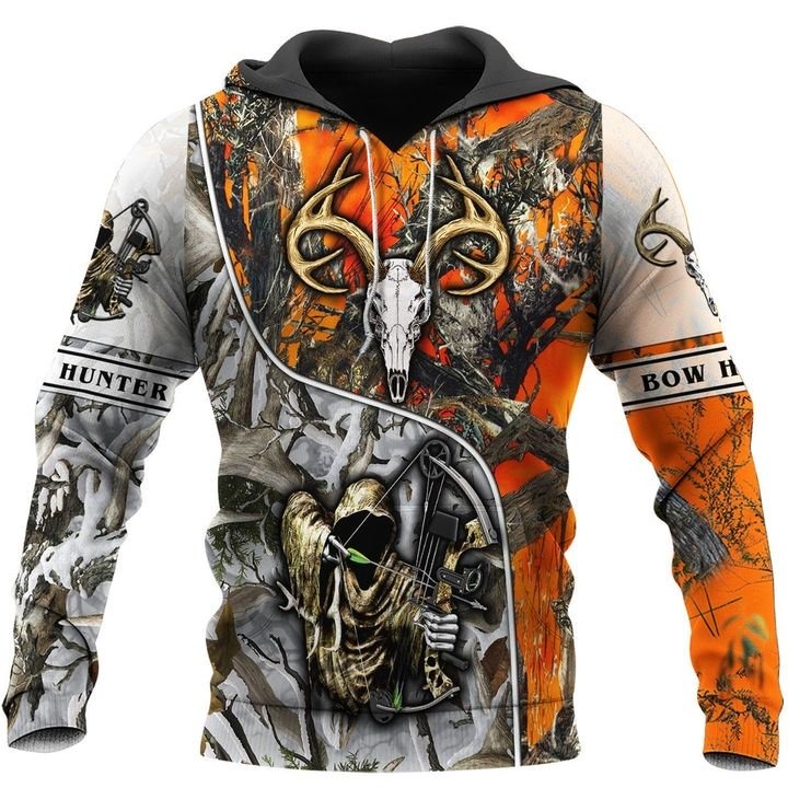 Bow Hunter Deer Camo 3D All Over Printed Hoodie