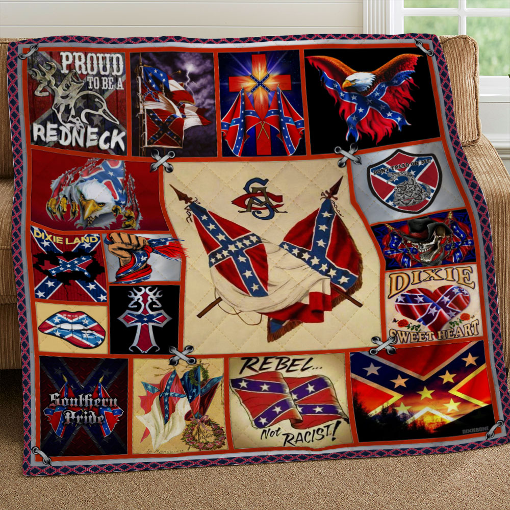 Confederate states of america quilt blanket 4