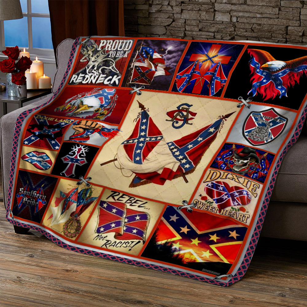 Confederate states of america quilt blanket 5