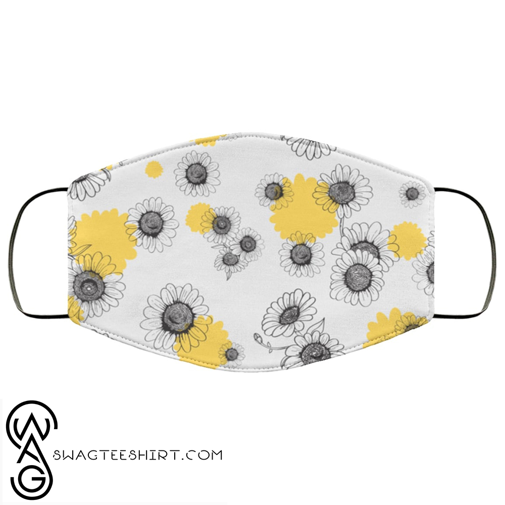 [special edition] Daisy flower all over printed face mask – maria