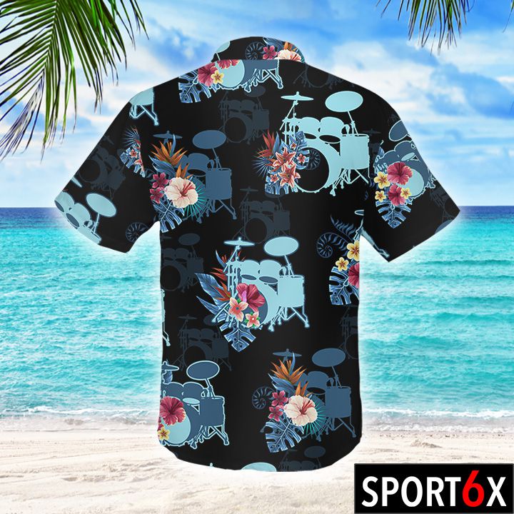 Drum tropical hawaiian shirt 3