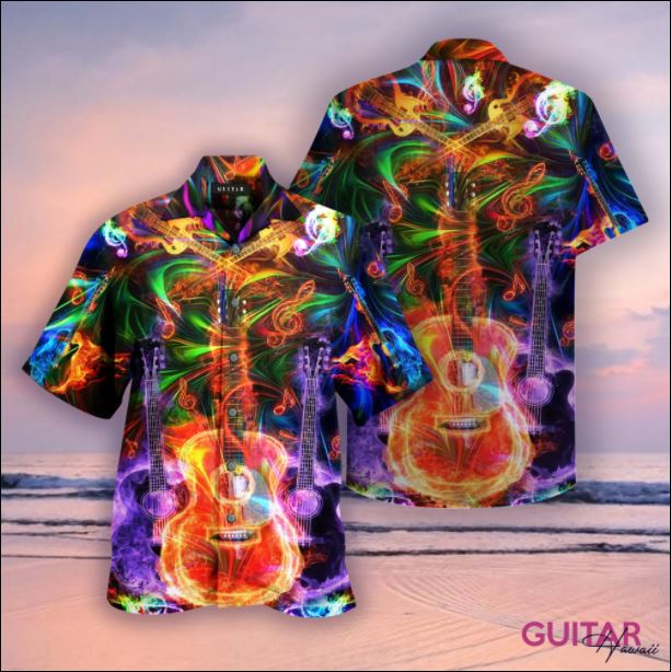 Guitar unisex hawaiian shirt