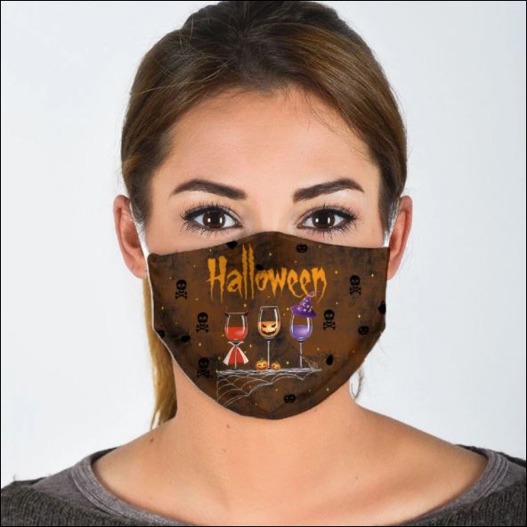 Halloween glasses of wine face mask – dnstyles