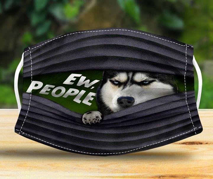 Husky Sibir Dog Eww People face mask