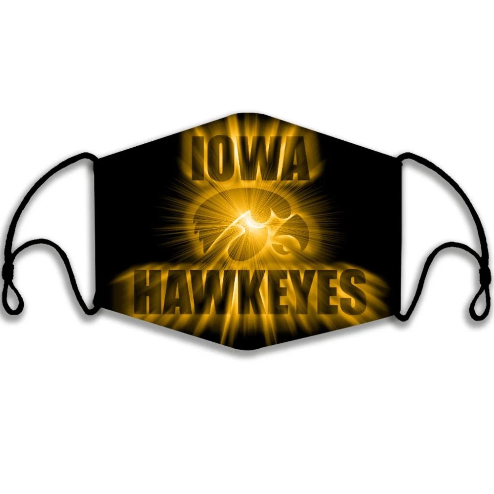 Iowa Hawkeyes face mask