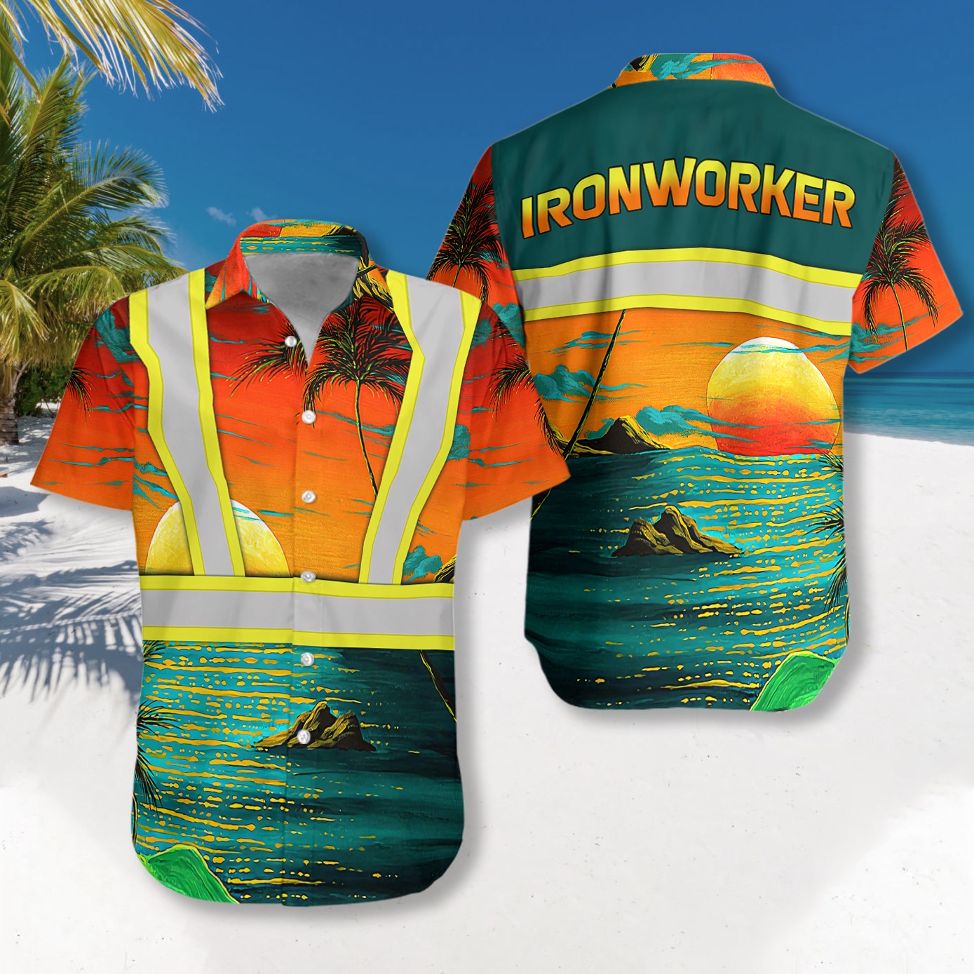 Ironworker safety hawaiian shirt – Hothot