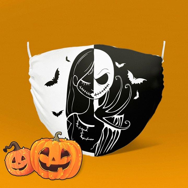 Jack Skellington and Sally face mask