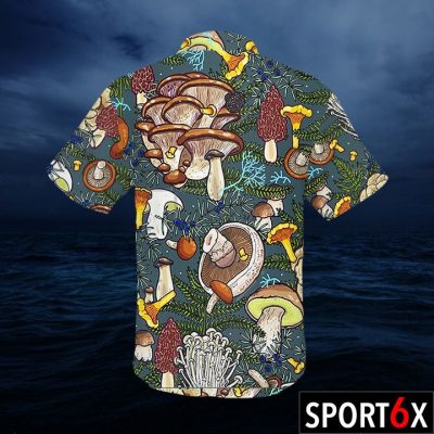 Mushroom tropical Hawaiian shirt1