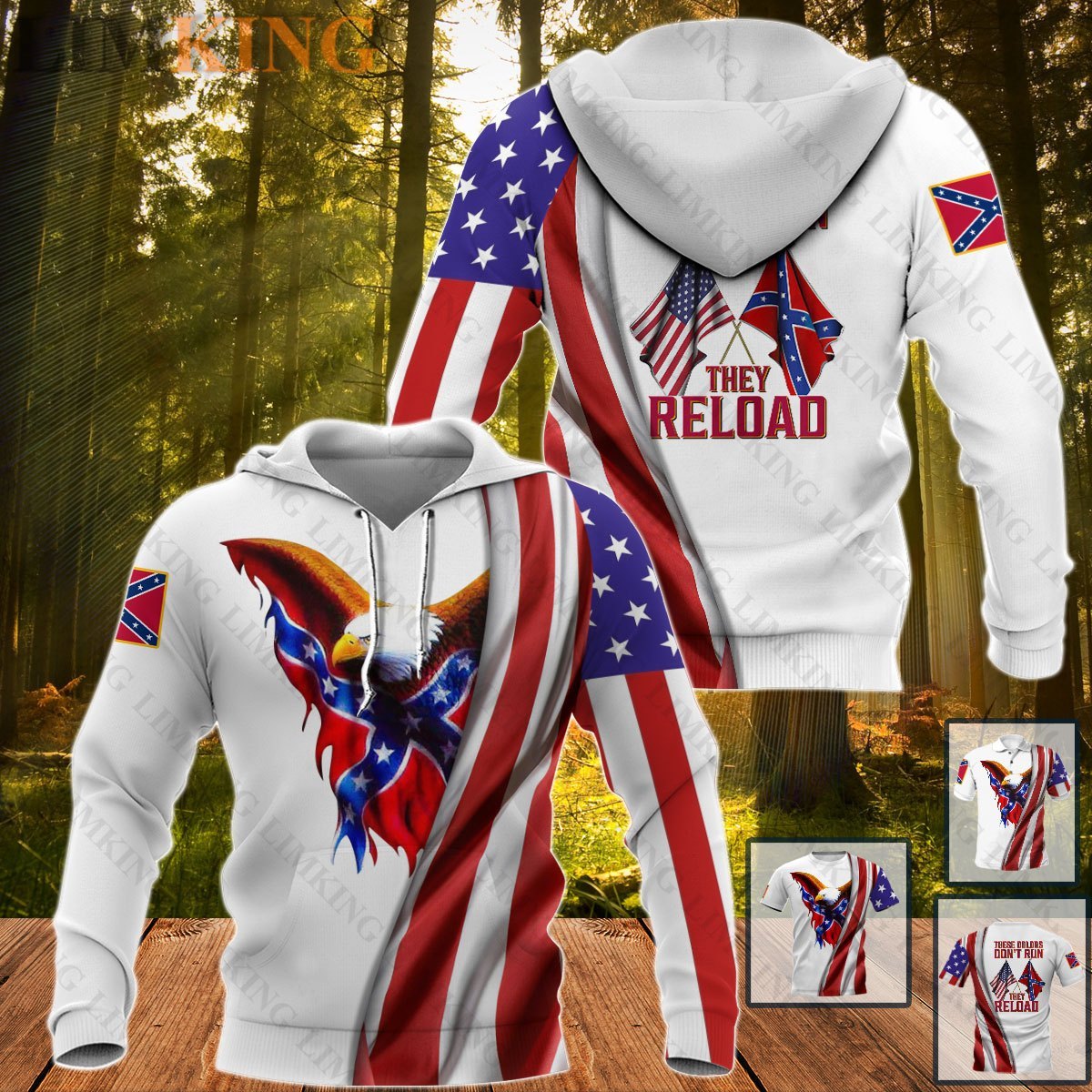 Redneck they reload eagle 3d hoodie