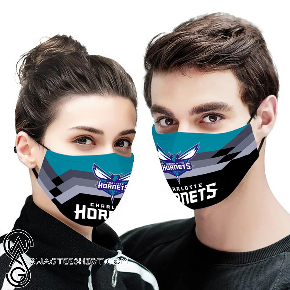 The charlotte hornets nba all over printed face mask