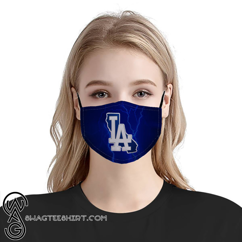 The los angeles dodgers anti pollution face mask