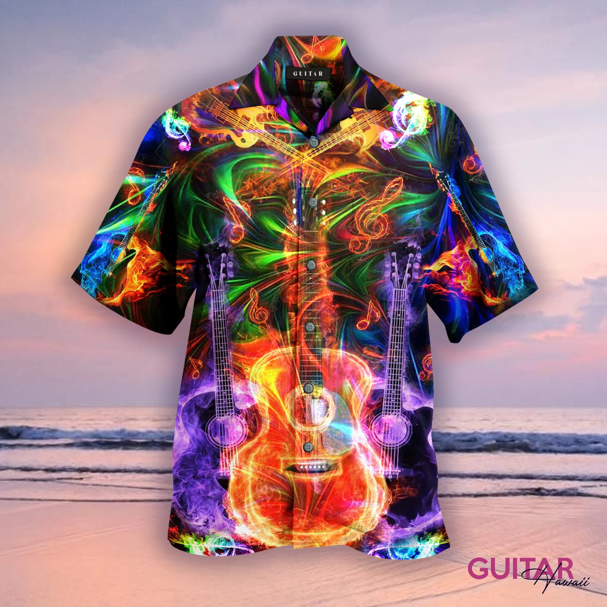 guitar unisex Hawaiian shirt