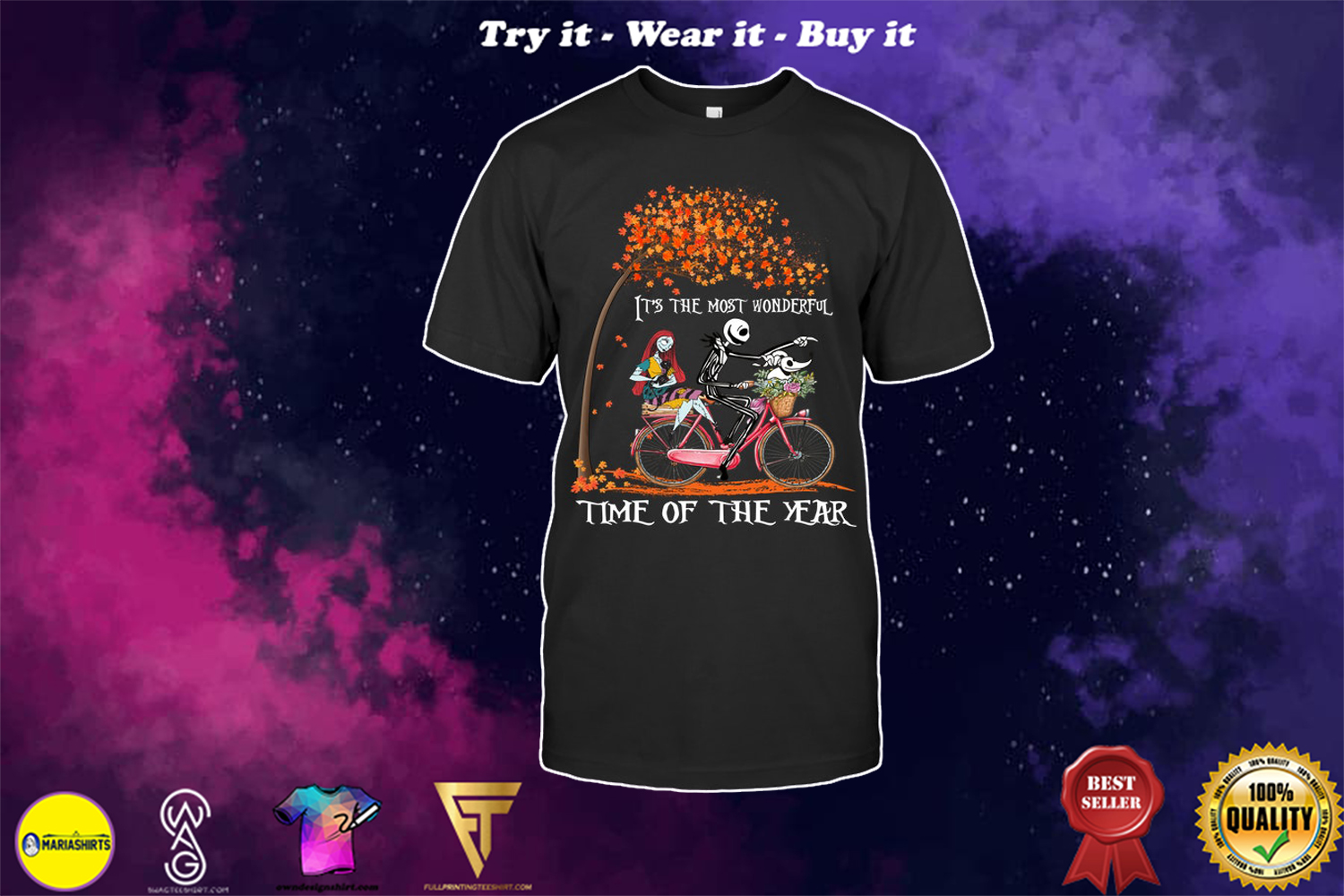 halloween jack skellington and sally time of the year shirt