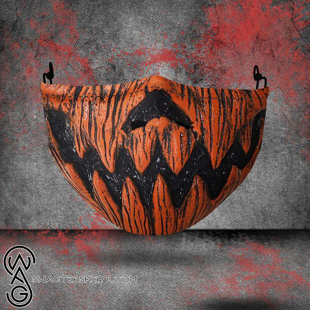 [special edition] halloween pumpkin face all over printed face mask – maria