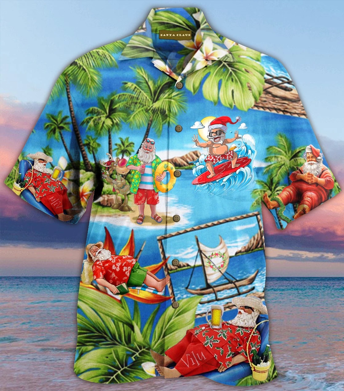 Amazing santa claus unisex hawaiian Shirt 1