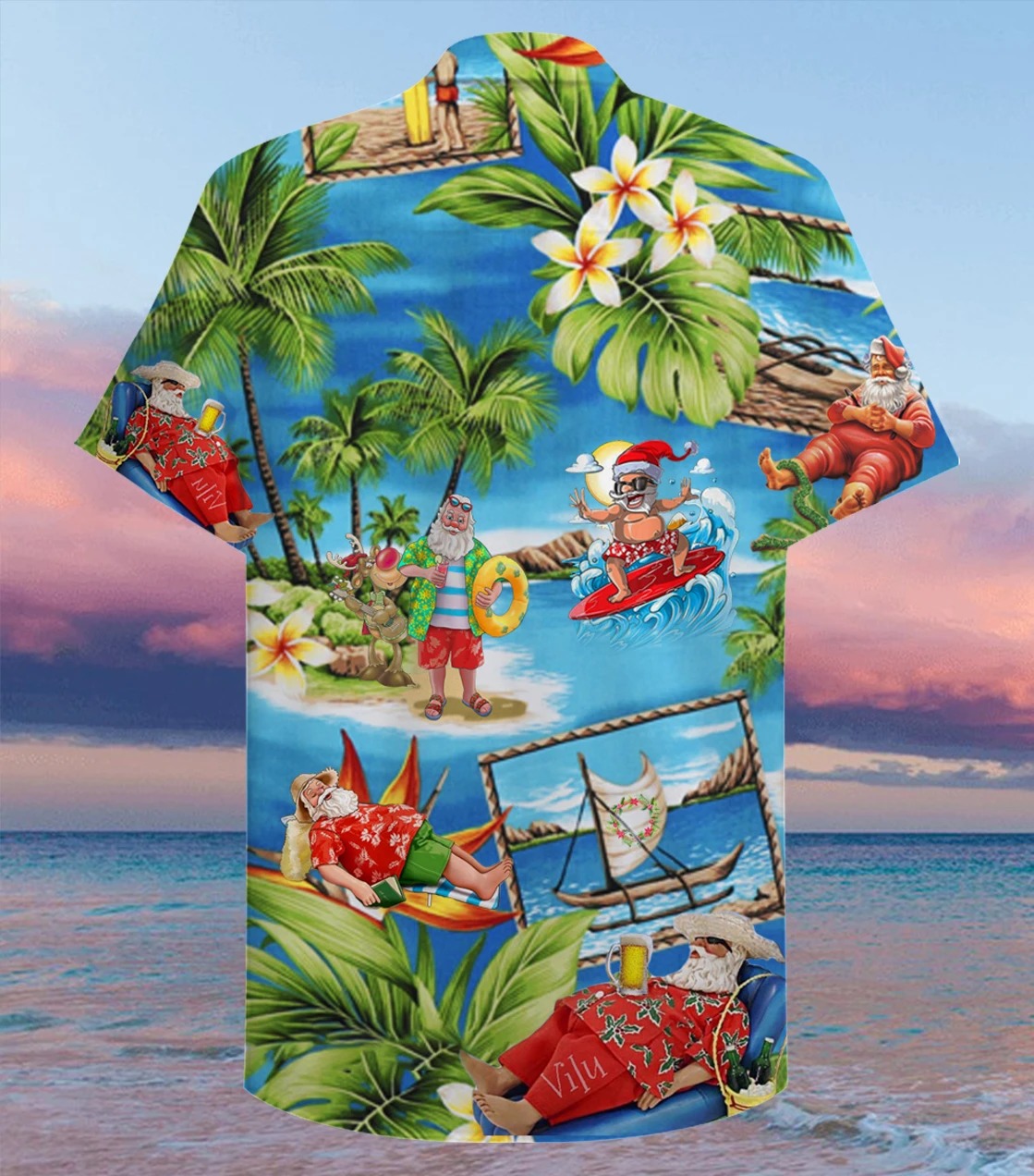 Amazing santa claus unisex hawaiian Shirt 2