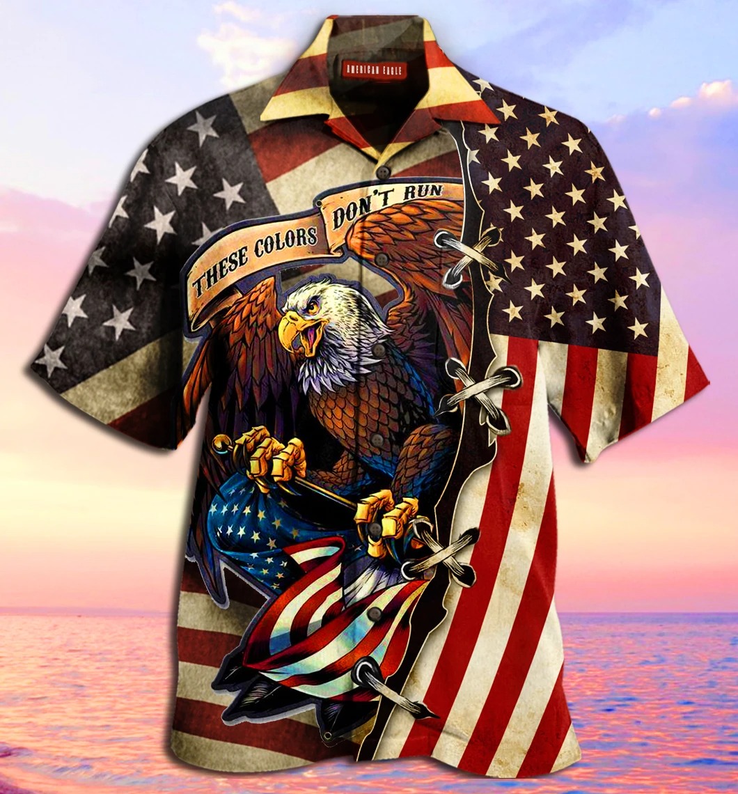 American Eagle Fly Flag Unisex Hawaiian Shirt – Teasearch3d 120920