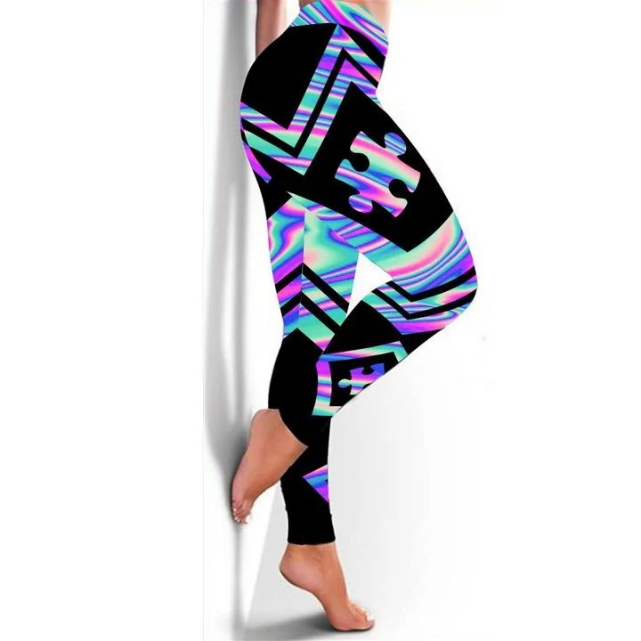 Autism Awareness holographic 3d hoodie and legging3