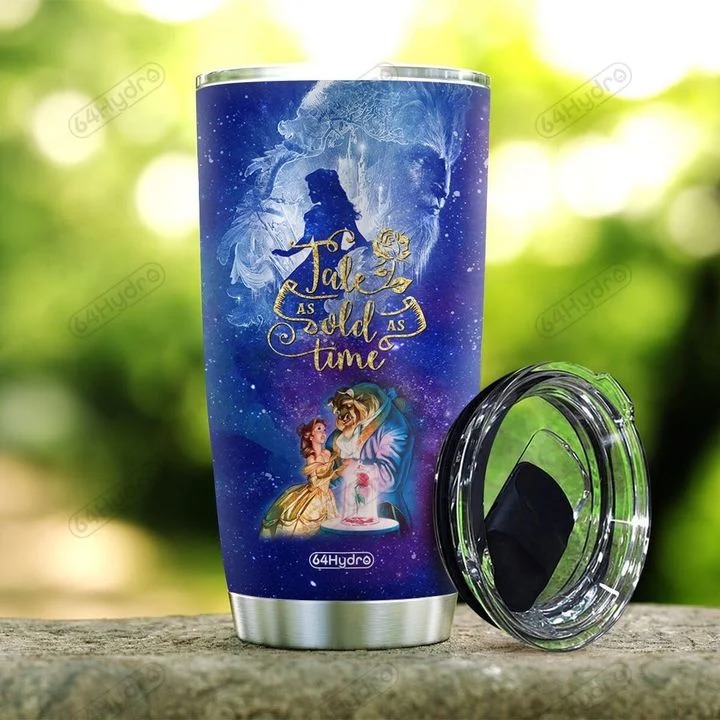 Beauty and the beast stainless steel tumbler 1